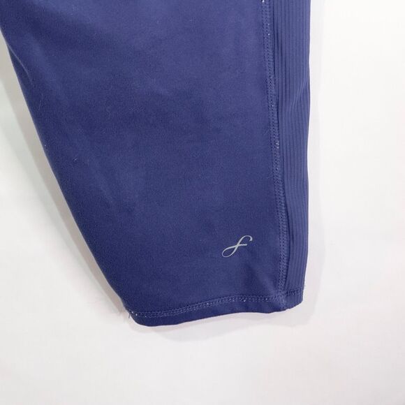 Freely Plus Size‎ 3X Leggings Blue Ribbed Full Length Stretch Athleisure 991 - Picture 5 of 11